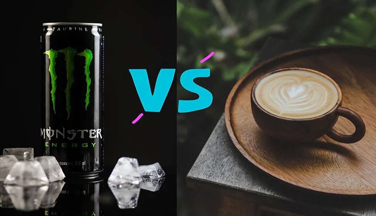 Coffee and monster's caffeine content