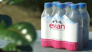 Evian mineral water