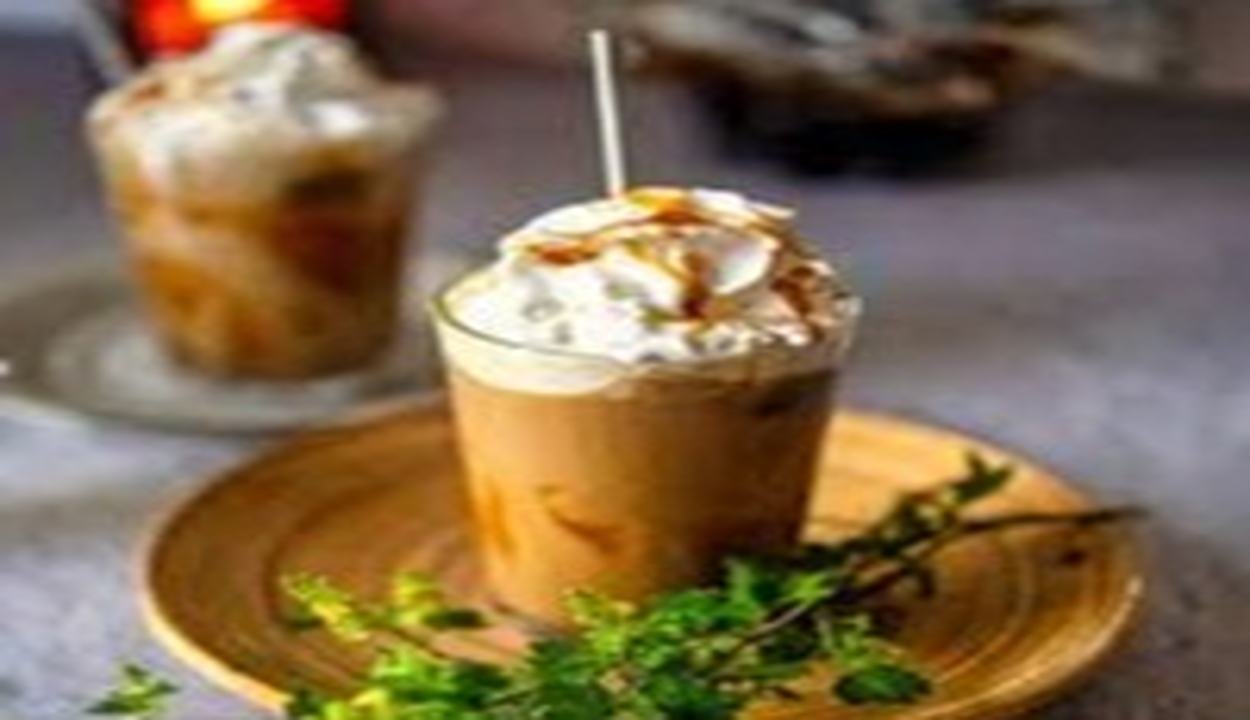 Iced coffee with caramel