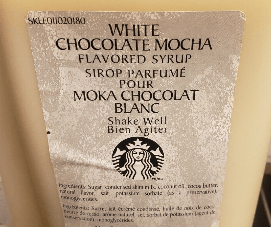 Starbucks white chocolate mocha sauce
