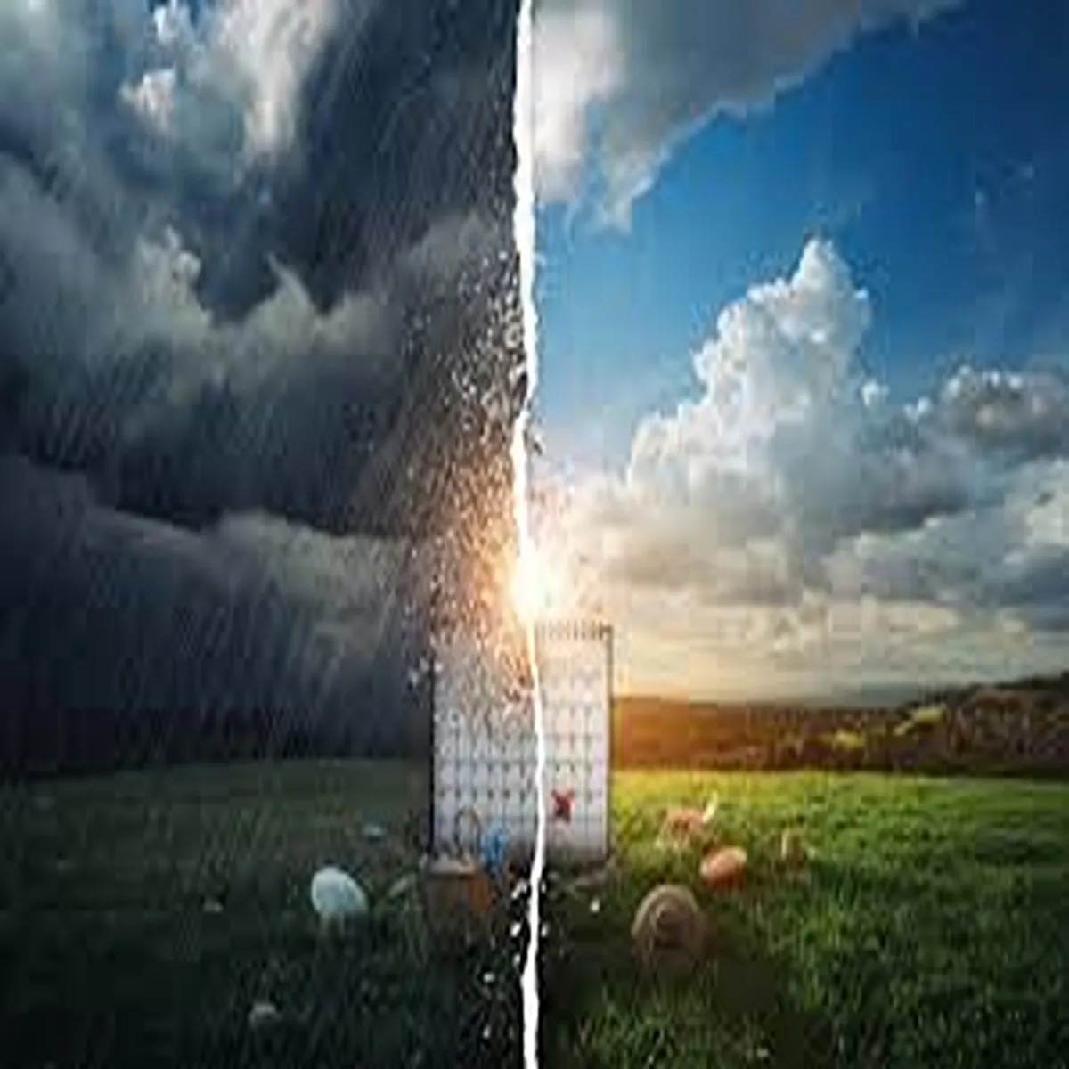 Weather chilly conditions low clouds set